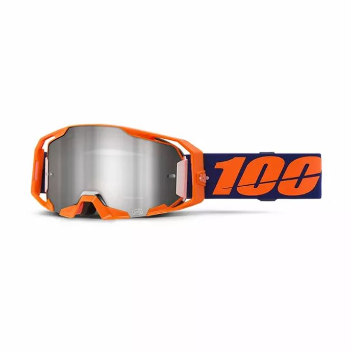 100% MX Goggles Armatic Flo Orange Silver Mirror